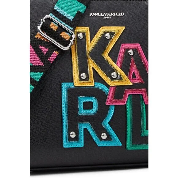 Lightweight Maybelle Satchel in Black/Fire Multi - Essential for Spring Wardrobe